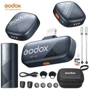 Godox Cube-S 2.4GHz Wireless Microphone System All-New TIme Capsule Design 300M Stable Transmission For Vlog Shooting Live Streaming