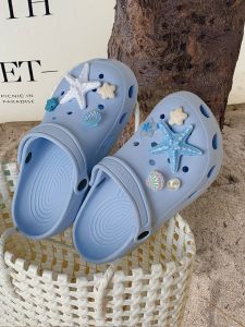 Dép Xỏ Ngón EVA Đế Phẳng Chống Thấm Nước Mùa Hè Cho Nữ Dép Xỏ Ngón Phong Cách Cổ Tích Đi Biển Dép Xỏ Ngón Màu Xanh Tím