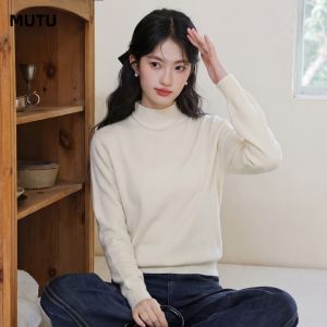 MUTU | Elegant High Collar Knit Innerwear Long Sleeve