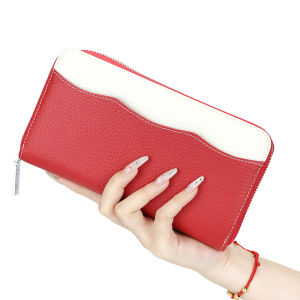 Royal Bagger Genuine Leather Long Wallet RFID Blocking Organ Multi-card Slots Card Holder Clutch Purse for Daily Use 1908