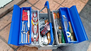 Heavy Duty Metal Cantilever Tools Box 🔧 Portable Multi-Layer Tool Storage Organizer 1/2/3 Layers | Durable Steel Construction | Ready Stocks Malaysia