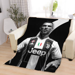 World Cup Football Peripheral C Luo Blanket Massey Neymar Flannel Blanket Fall and Winter Heattech Nap Blanket
