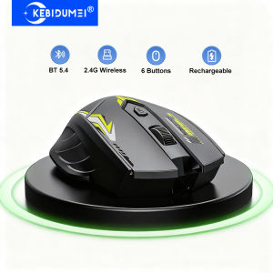 Kebidumei | Bluetooth 5.4 Mouse Dual-Mode 2.4G Wireless Mouse 6 Buttons Gaming Mouse Office Silent Mice Rechargeable Mouse For PC Laptop