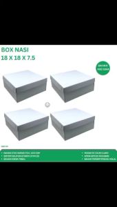 Dus Nasi Kotak 18X18 Tebal 400 Gsm (Isi 20 Pcs-K.BB18D)