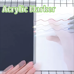 (READY STOCK) 12 24 48 Batang Warna Pen Marker Acrylic Ink DIY Waterproof Paint Pen Art Drawing Marker 丙烯马克笔防水不掉色