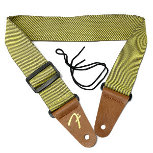 Yellow twill Guitar Strap Adjustable Comfortable Acoustic Electric Folk Bass GuitarLeather Head Guitar Strap