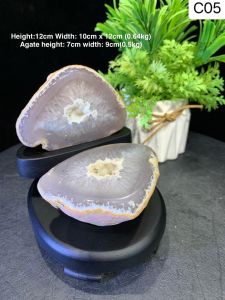 🔮 Natural Raw Agate & White Quartz Treasure Bowl🔮天然原皮玛瑙白水晶聚宝盆 Origin: Brazil 🇧🇷