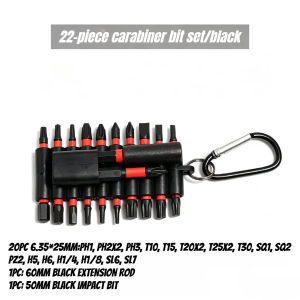 PRO 22 Pcs of Impact Screwdriver Bits Set with Organizer Sleeve 25mm Magnetic S2 Steel Multi Driver Bits Set and 1Pc Bit Holder