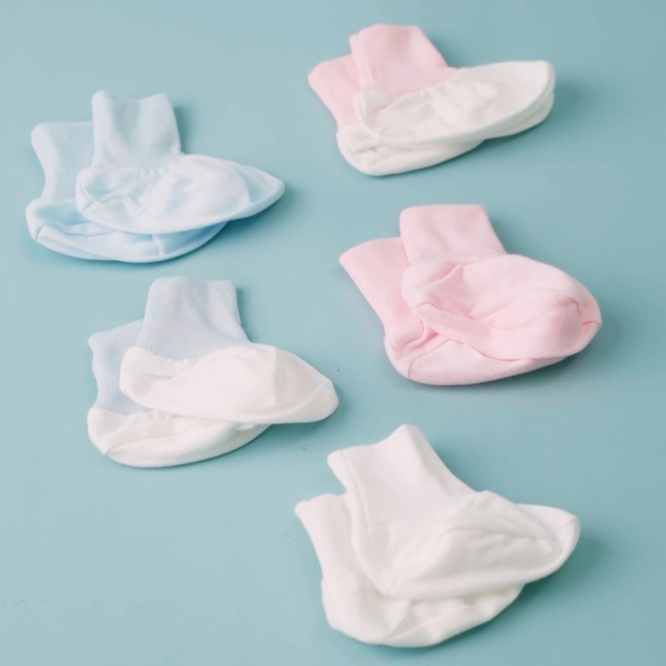 Cotton Central™ (3 pairs) Booties Newborn Infant Baby Pure Cotton Boy Girl Stuff Clothes