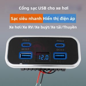 LAODIANJIA | Đầu Chuyển Đổi Cổng Sạc USB Cho Ô Tô 12V/24V Nhiều Cổng QC TypeC