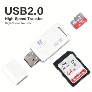Mini Multi-Function High-Speed Card Reader Direct Read TF MicroSD SD SDHC All-In-One Portable Data Transfer Device