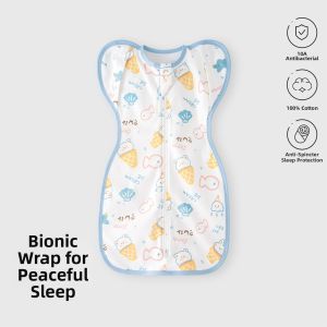 TONGLIANCHUXIN | Sleep Sack for Newborn Anti Startle Prevents Kicking Cotton Summer and All Seasons