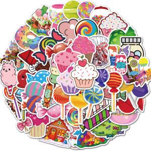 Cute Cartoon Candy Bar Stickers Waterproof Graffiti Decals for Luggage Notebook Skateboard Decorative Paper Products