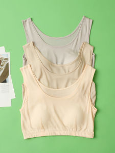 Áo Ngực Lót Ren Bằng Vải Lụa Tơ Tằm Mỏng Không Dây Áo Tập Yoga Kiểu Dáng Không Đường May Ba Vòng Không Có Vòng Thép Áo Ngực