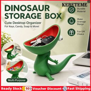KEBETEME Creative Lizard Soap Holder Cute Lizard Key Storage Box Funny Candy Organizers Home Office Desk Decorations Holiday Gifts