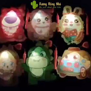 (HOT) Đèn trung thu có nhạc và đèn cho bé - Đèn lồng hình thú dễ thương dùng pin AA tiện lợi