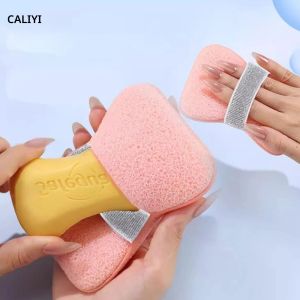 1PCS ฟองน้ําสบู่กระเป๋า Bath ทําความสะอาด Foaming สุทธิกระเป๋า Body Exfoliating Scrubber ฟองน้ําห้องน้ําไนลอนสบู่กระเป๋า
