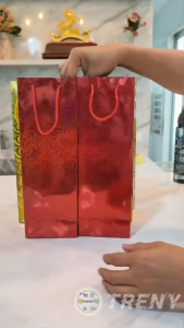 3pcs Premium Gift Bag Paper Tote Bag Rope Handle Shopping Bag for Wine Flower Bouquet Birthday Gift Packaging