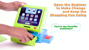 LeapFrog Count Along Cash Register เครื่องคิดเงินของเล่นสำหรับเด็ก ฝึกนับเลขและบทบาทสมมติ
