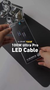 X.One PD 100W Type USB C to USB C Digital LED Support Super Fast Charging SFC 2.0 Ultra Pro Cable for iPhone / Samsung / Laptop / Tablet