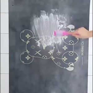 Keset Lantai Labubu Anti Slip Diatomite Alas Kaki Kamar Mandi Motif Labubu Anti Licin 40x60cm