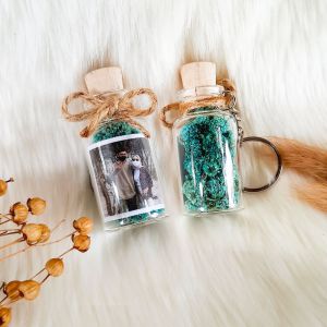 Pakai Foto Gantungan Kunci | Bunga Edelweis dalam Botol Kaca | Souvenir Pernikahan | Hiasan