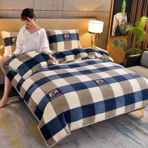 Thermal Comfort Baby-friendly Milk Velvet Four-piece Set