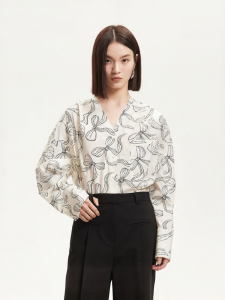 Vero Moda | Áo Blouse Mùa Thu Bông In Nơ Rộng