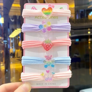 Dây Buộc Tóc Không Đường May Màu Sắc Dễ Thương Cho Bé Gái Dây Buộc Tóc Đuôi Ngựa Đàn Hồi Cao Không Gây Tổn Thương Cho Tóc Phụ Kiện Tóc