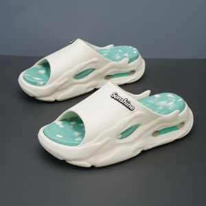 Mens Summer Anti-Slip Thick Bottom Wear-Resistant Slip-On Beach Sandals Comfortable Flat Footwear for Outdoor Casual Use