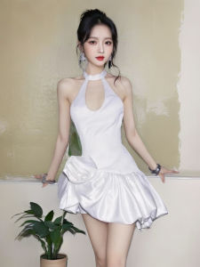 Seductive See-Through Halter Slimming Dress