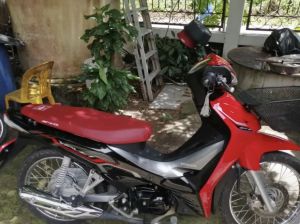 เบาะเอกนาทอง ทรงกลาง  WAVE 110 i น็อต ปี 2012 - 2018 ปาดทรงกลาง ทรง 2 ตอน เบาะเอกนาทอง NA-THONG  สีแดง