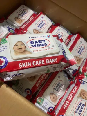 Sỉ combo 10 gói khăn ướt baby wipes 80g mùi dịu nhẹ an toàn cho bé.