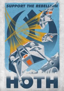 Disney | 1Pc Frameless G-Galactic Propaganda Retro Poster Planet Space Tatooine Canvas Painting Movie Wall Art Picture for Living Room Ho