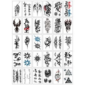 Waterproof Tattoo Stickers Mens Lasting Totem Simulation Ankle Arm Inner Side Arm Ring Womens Scar Concealing Small Pattern