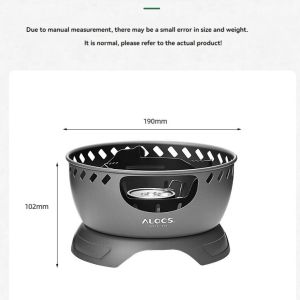 Alocs | Aloc Windproof Outdoor Gas Stove Compact Camping Water Stove Portable Green Card Stove for Outdoors And Travel