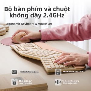 Hinomi | Wireless Ergonomic Silent Keyboard and Mouse Set