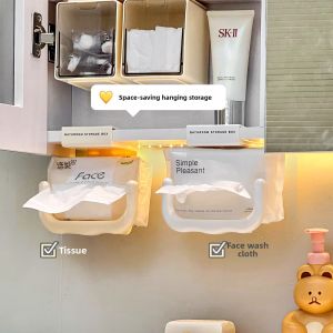 Bathroom Wall-Mounted Multi-Layer Storage Rack Mirror Cabinet Organizer Iron Rectangle Shelf for Toiletries And Bath Supplies
