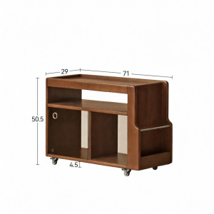 WEISHA | Vintage Mobile Solid Wood Side Table