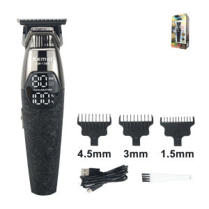 Kemei | Kemei 1388 Professional Hair Cutter for Men DLC Blade 8000RPM 5W Motor Full Metal LED Display Hair Clipper Hair Trimmer Machine