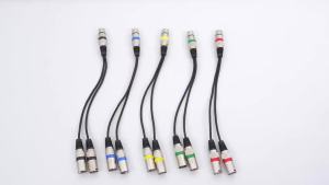 BSN | 30CM 1M XLR Splitter Male to Dual Female3 Pin XLR Male to Female Splitter Audio Adapter Cable for Mic Amplifier Speaker Mixer