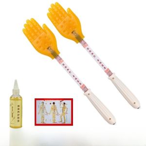 Silicone Meridian Beatings Board Massage Hammer Back Thumping Tool Shoulder Massager Home Health Care Massage Stick Neck Shoulder Special Use