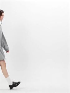 Turn Signal | Casual Loose-fitting Large Collar Dress