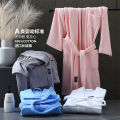Pure Cotton Hotel Bathrobe Quick Dry Towel Material Men's Summer Kimono Adult Nightgown Four Seasons Universal 2025 Model. 
