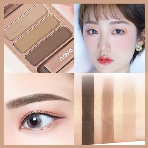 NOVO Tri-Color Eyebrow Powder Palette Waterproof Sweat-Proof Long-Lasting Nose Shadow Highlight Eye Shadow Contouring Eyebrow Pencil Wild Eyebrow