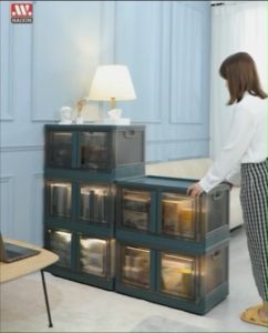 กล่องเก็บของในครัว Set 1 กล่อง / 3 กล่อง มีล้อ พับเก็บได้ ไม่ต้องติดตั้ง ทำความสะอาดง่าย สินค้าพร้อมส่งในไทย