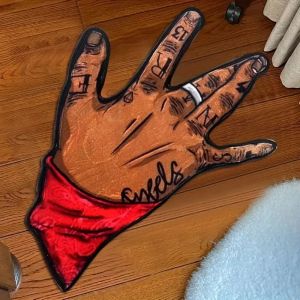 VIKAMA Hip-Hop Gesture Trend Rug Gaming Floor Mat Bathroom Foot Mat Bedside Rug For Bedroom Soft And Warm Home Decor