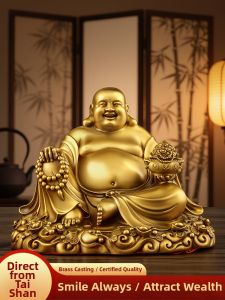 Laughing Buddha Bronze Statuette