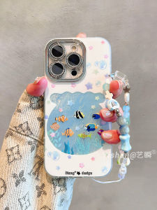 Dreamy Colorful Star Bubble Fish Silicone Phone Case with Lanyard Protection for Apple 16 Promote Max 17 Promo iPhone 13 pro Summery Theme 16 Pm