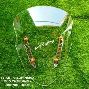 GARNIS VISOR NMAX 155 PEMANIS VISOR GARNISH BAHAN AKRILIK MIROR PAKET VISOR GARNISH BAUT SETT VISOR NMAX 155 WHINDSHIELD NMAX NEW 155